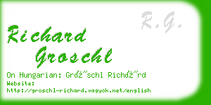 richard groschl business card